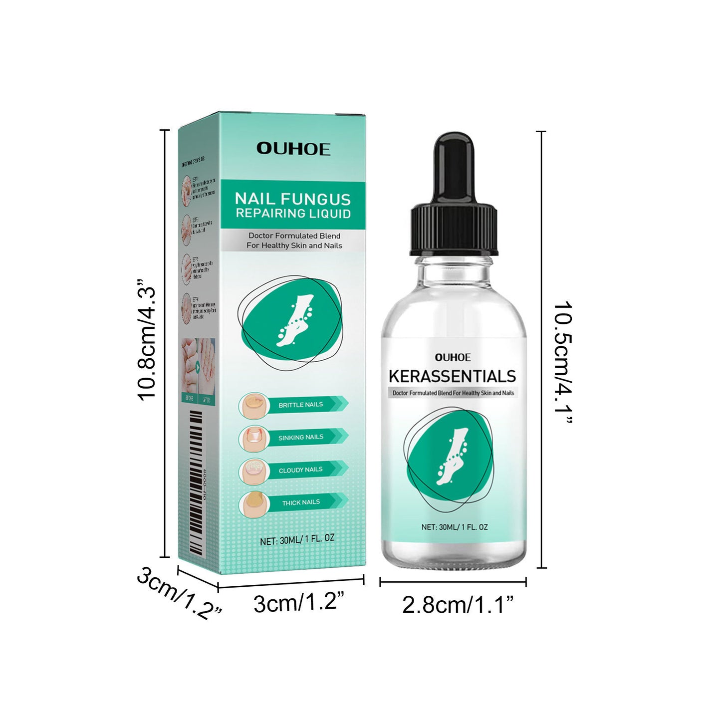 OUHOE Nail Care Nail Soft Nail Care Daily Cleansing Gentle Care Moisturizing Bright Nail Care Solution